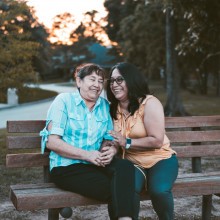 Women on bench