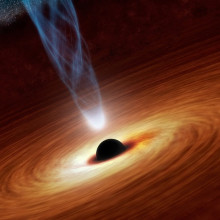 An artist's impression of a black hole