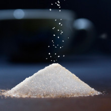 Crystals of sugar