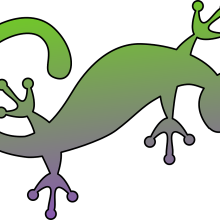 A cartoon drawing of a salamander A cartoon drawing of a salamander