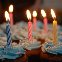 Cupcakes with candles