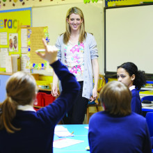 Child students at a classroom