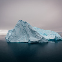 A floating iceberg.