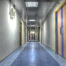  a hospital corridor
