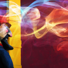 Artist's impression of psychedelic treatment Psychedelic art
