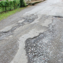 Damaged road