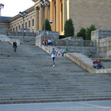 The famous steps of the Museum of Art, Philadelphia, USA