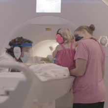 Baby in MRI machine