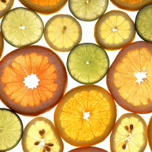 Slices of citrus fruits