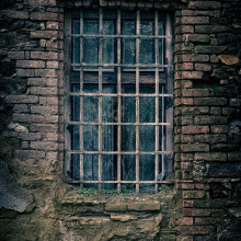 The window of a prison cell