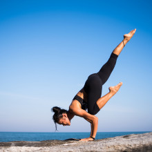 Person practising yoga