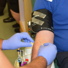 Man giving blood