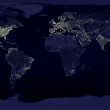 Earth at night