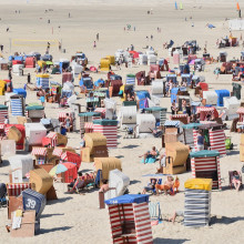 A crowded beach