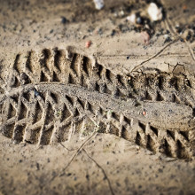 A shoe footprint