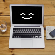 Smiling laptop