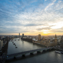 The river Thames in London. 