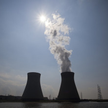 Image of nuclear power station on a sunny day
