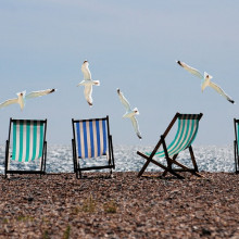 Deckchairs on the beach