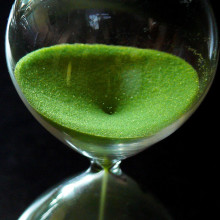 Sand falling through a timer