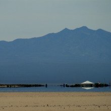 A mirage in the Mojave desert
