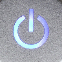 electronic device "on" button