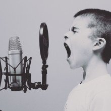Boy singing