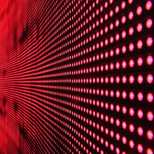 A wall of red lights