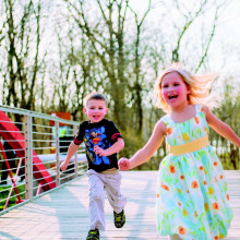 Children running