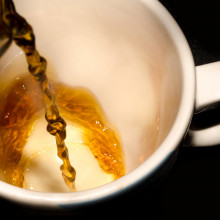 Pouring a mug of tea