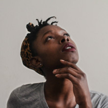 Woman thinking Woman looking up in thought