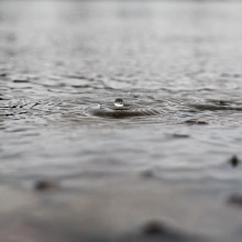 Raindrops hitting the ground