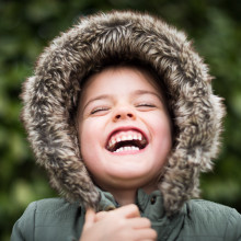 Child laughing heartily Child laughing heartily