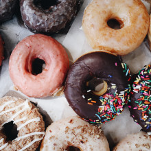 A selection of ring doughnuts