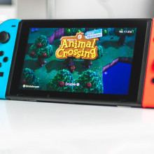 Animal Crossing being played on Nintendo Switch