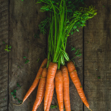 carrots on a wooden table
