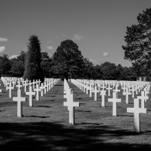 Grave stones in a military cemetery