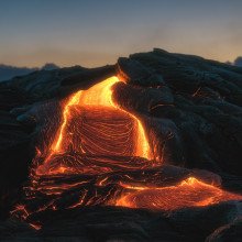 Lava field at Kilauea Volcano, Hawaii