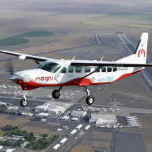 A retrofitted Cessna Grand Caravan takes an all electric flight.