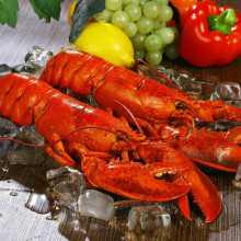 Cooked lobsters
