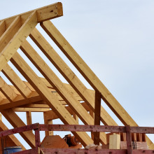 Wooden roof timber A-frame