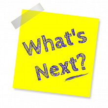 Post-it note asking, "What's next?"