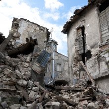 Destroyed buildings from the 2009 L'Aquila Earthquake