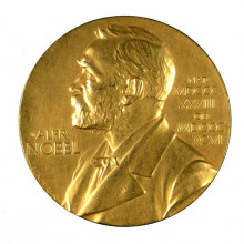 Nobel Prize medal inscribed