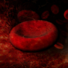 An artists impression of red blood cells