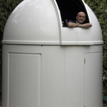 Roger Hutchinson in his observatory