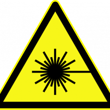 Warning symbol for laser beam