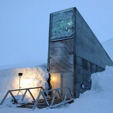 Front entrance of the Svalbard Global Seed Vault.