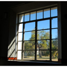 View out a window from a darkened room. Fort Sam Houston, San Antonio Texas (December 2006).