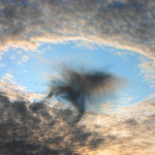 A Hole Punch Cloud (or Fallstreak Hole), observed on 2008 August 17 about 20km south of Linz, Austria.